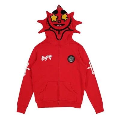 Glo Gang GLO MAN ZIP HOODIE (RED) | Grailed