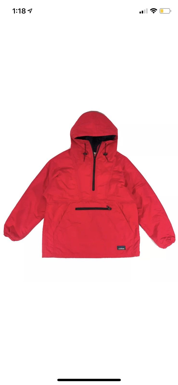 L.L. Bean Vintage LL Bean Anorak Jacket Mens Large Red Pullover Grailed