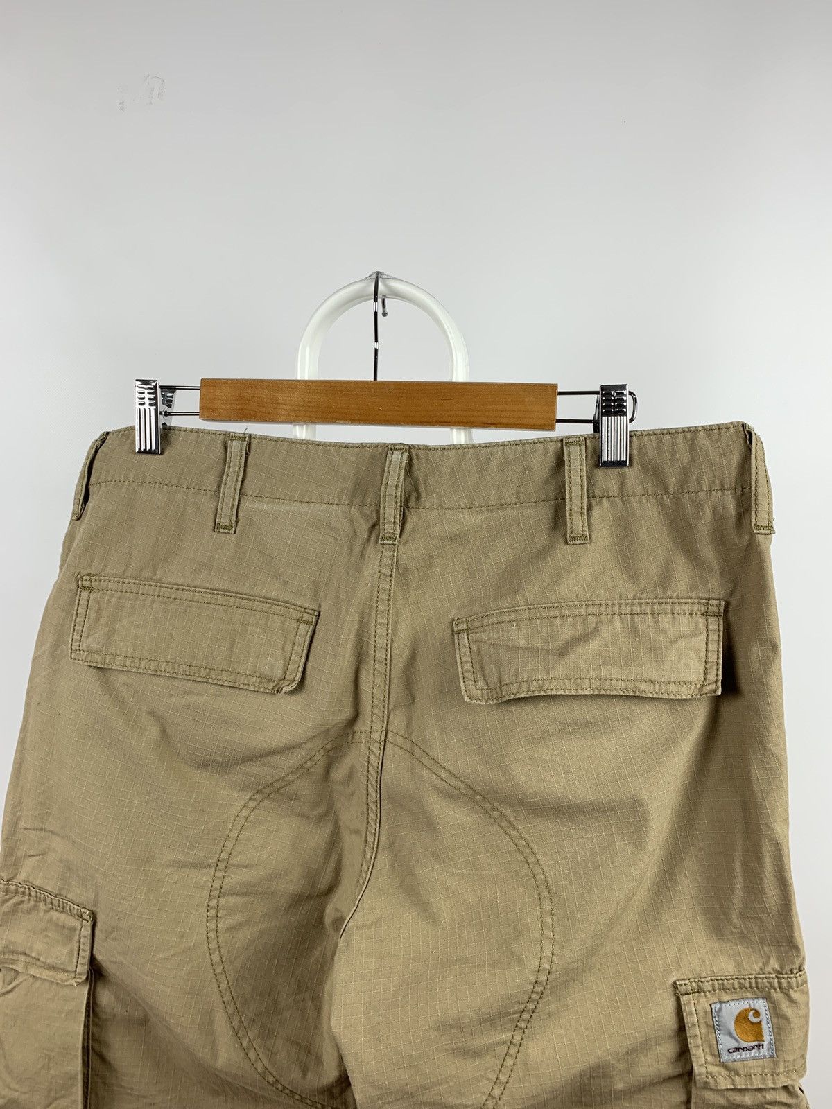 Carhartt Vintage Carhartt WIP Beige Regular Cargo Pants Travis Style Size US 33 - 5 Thumbnail