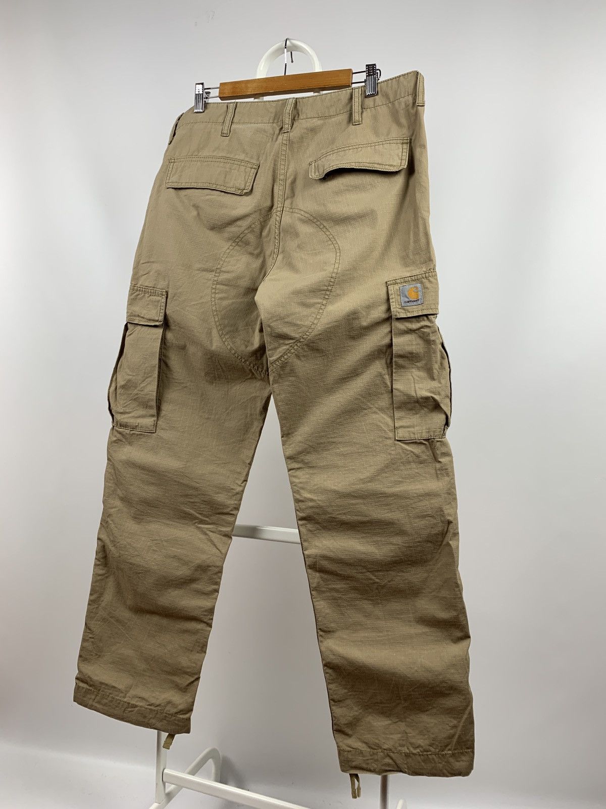 Carhartt Vintage Carhartt WIP Beige Regular Cargo Pants Travis Style Size US 33 - 6 Thumbnail