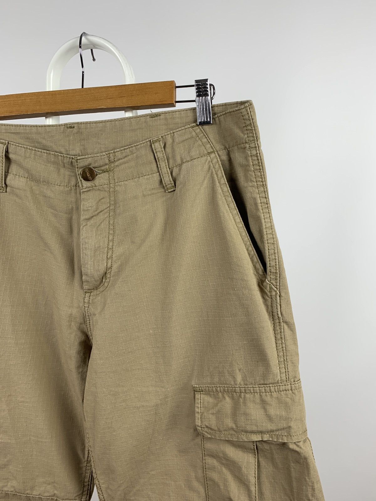 Carhartt Vintage Carhartt WIP Beige Regular Cargo Pants Travis Style Size US 33 - 11 Thumbnail