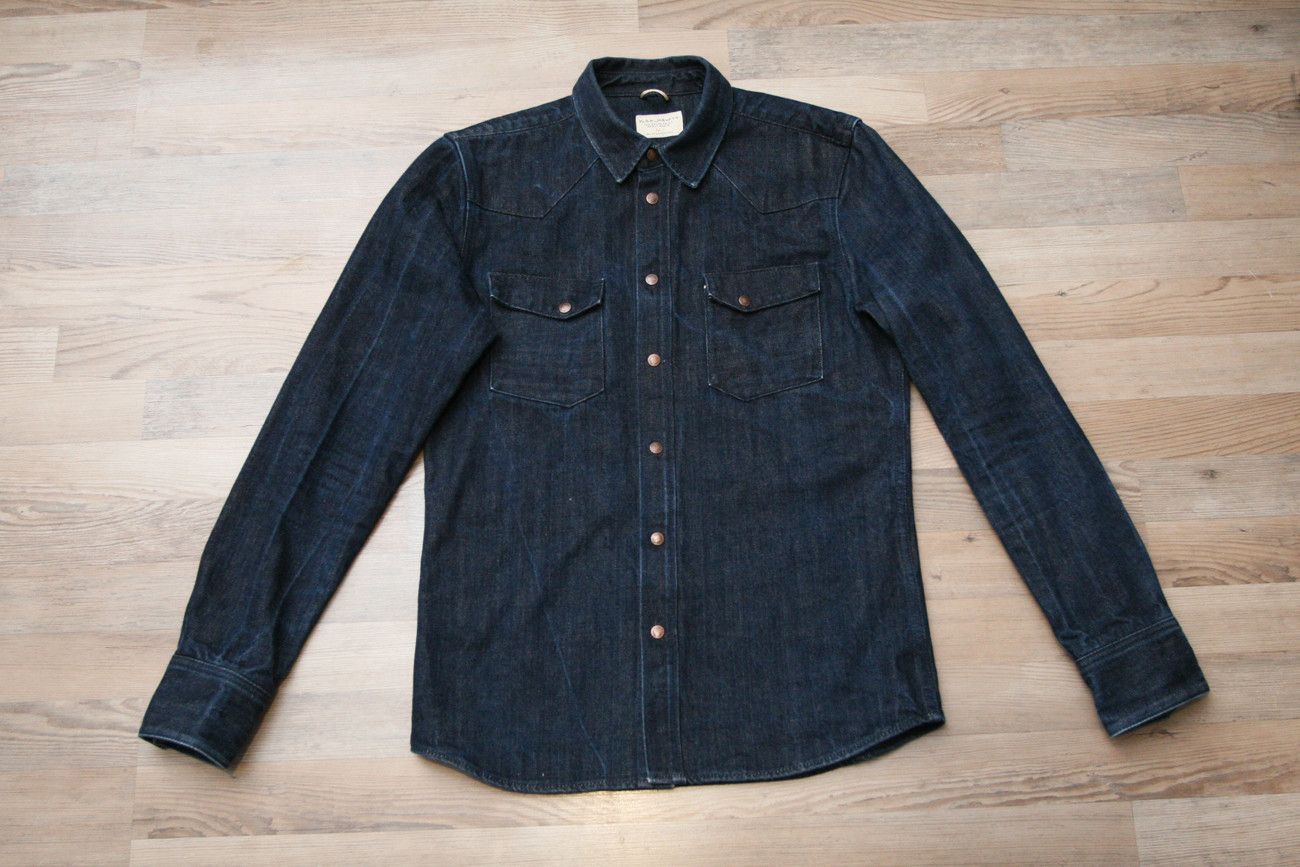 Nudie Jeans Nudie Jeans Jonis Dry 13.5 oz Selvage Selvedge Denim Shirt |  Grailed