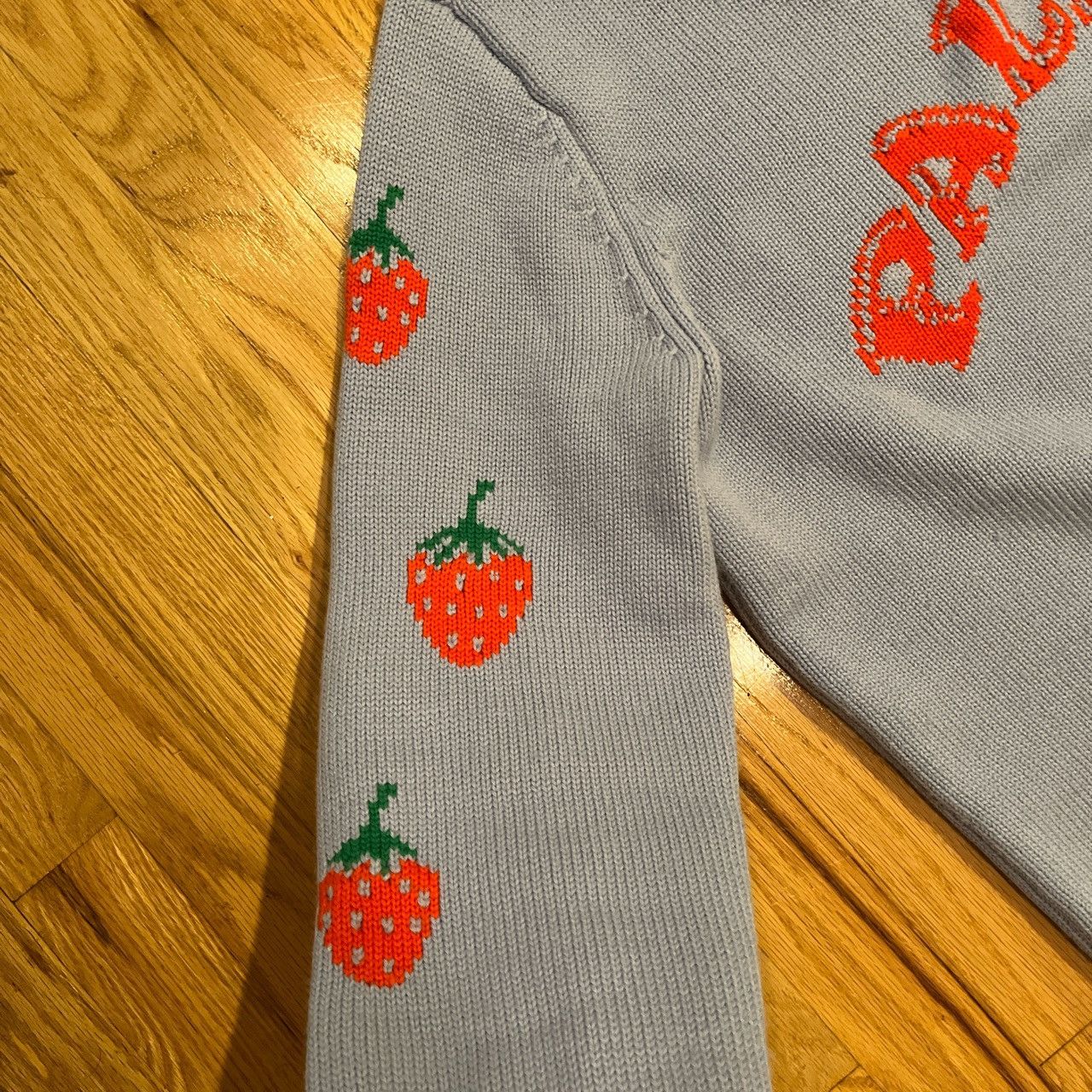 Palace Palace Strawberry Knit Baby Blue | Grailed