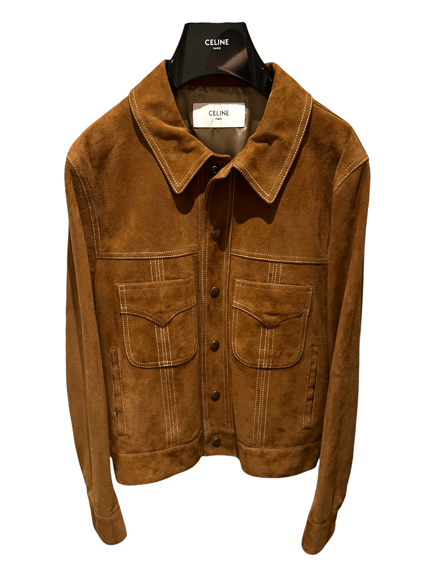 Celine 70s Trucker Suede Leather Jacket | Grailed