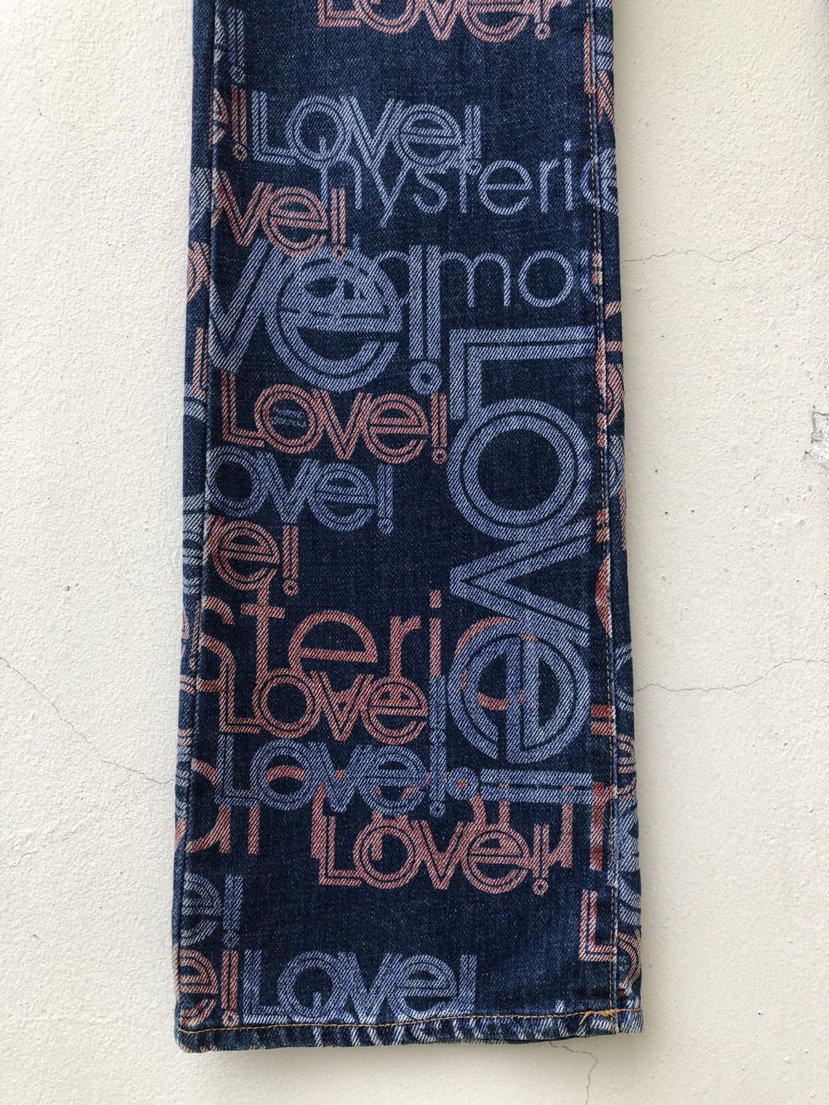 Hysteric Glamour Vintage Hysteric Glamour Psychedelic Denim Flare Jeans Size US 29 - 11 Thumbnail