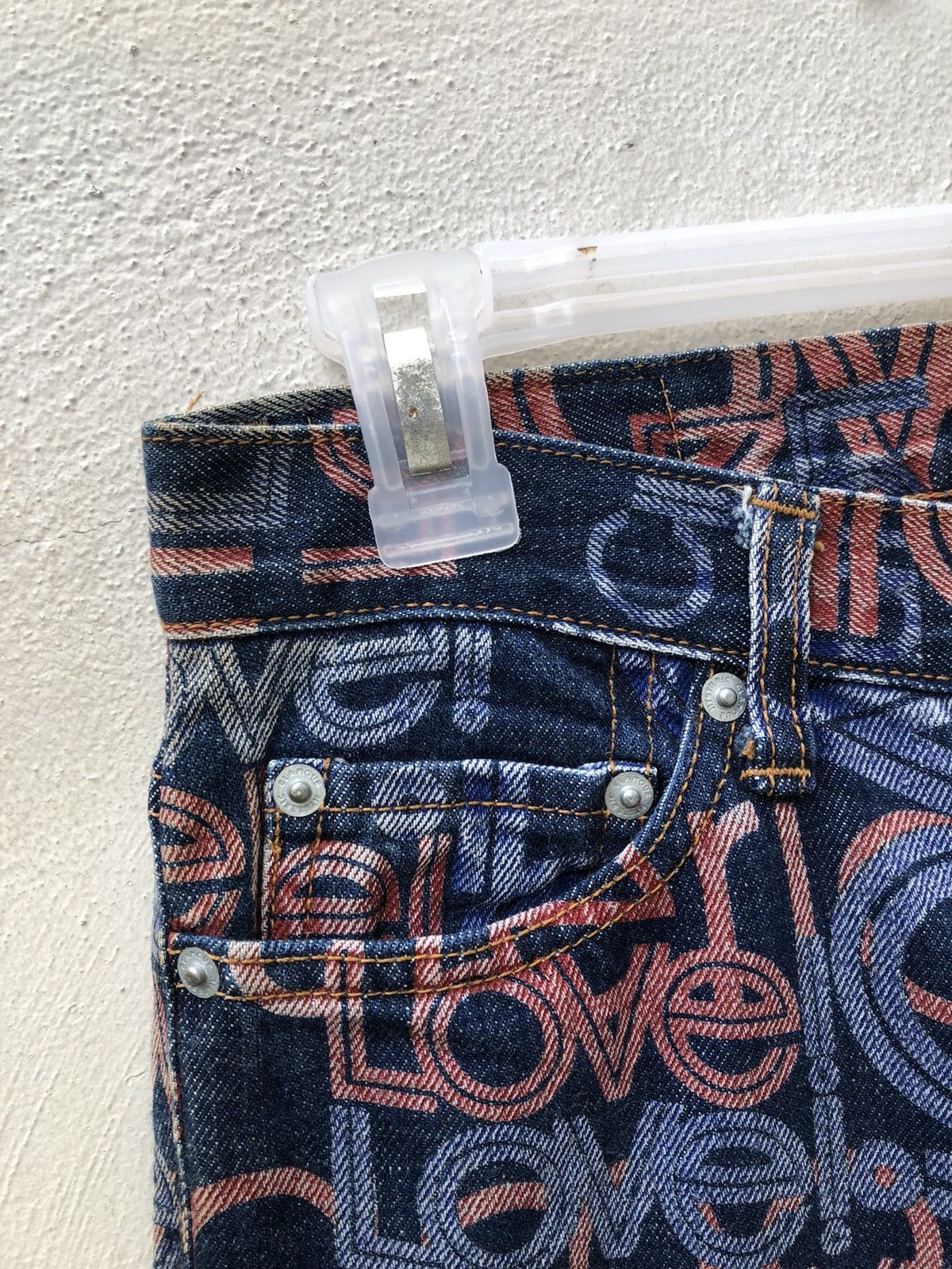 Hysteric Glamour Vintage Hysteric Glamour Psychedelic Denim Flare Jeans Size US 29 - 7 Thumbnail