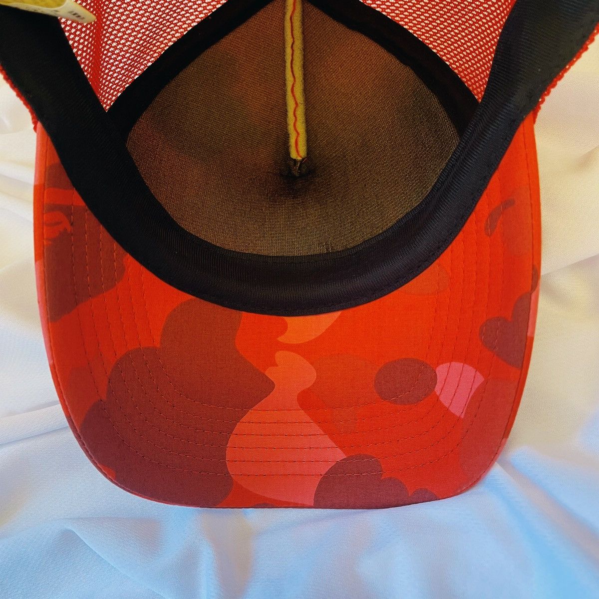 Bape Red Color Camo Mesh Cap Size ONE SIZE - 6 Thumbnail
