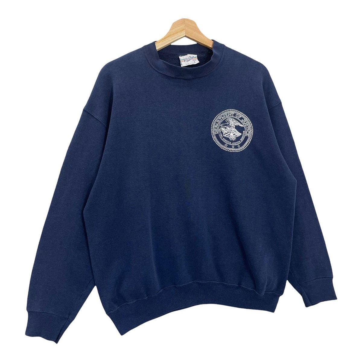 Vintage 90’s Department Of Justice Crewneck Sweatshirt Size L Size US L / EU 52-54 / 3 - 2 Thumbnail