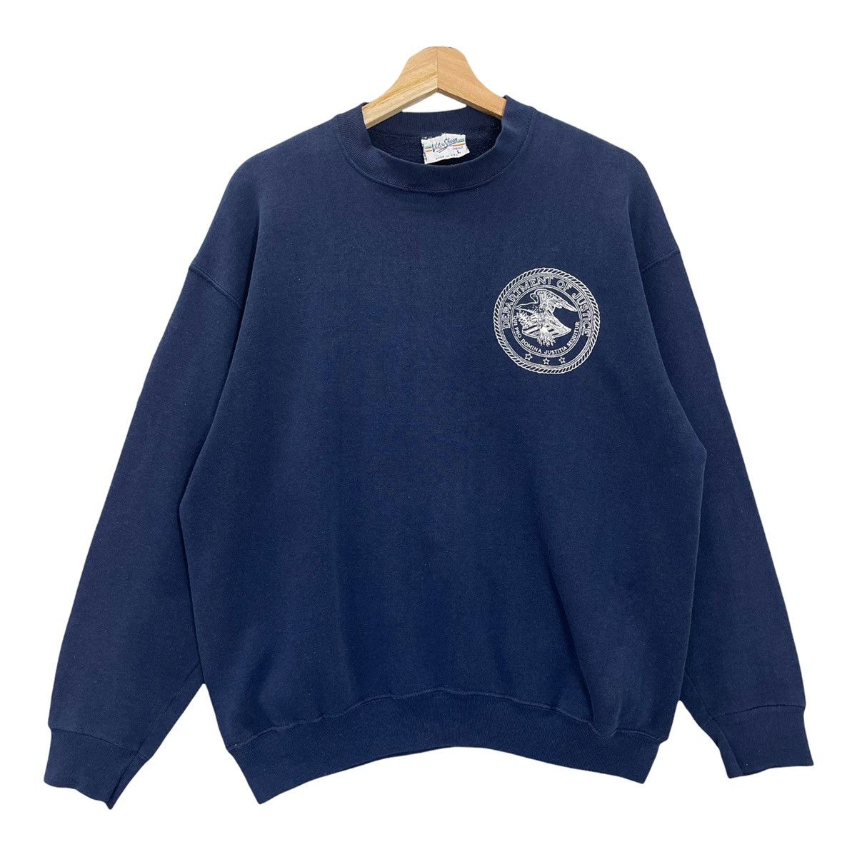 Vintage 90’s Department Of Justice Crewneck Sweatshirt Size L Size US L / EU 52-54 / 3 - 1 Thumbnail