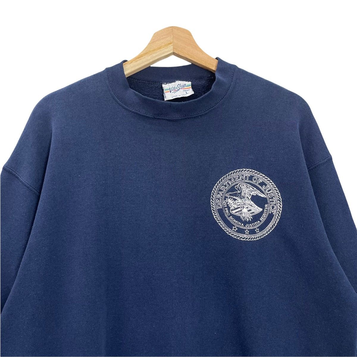 Vintage 90’s Department Of Justice Crewneck Sweatshirt Size L Size US L / EU 52-54 / 3 - 4 Thumbnail