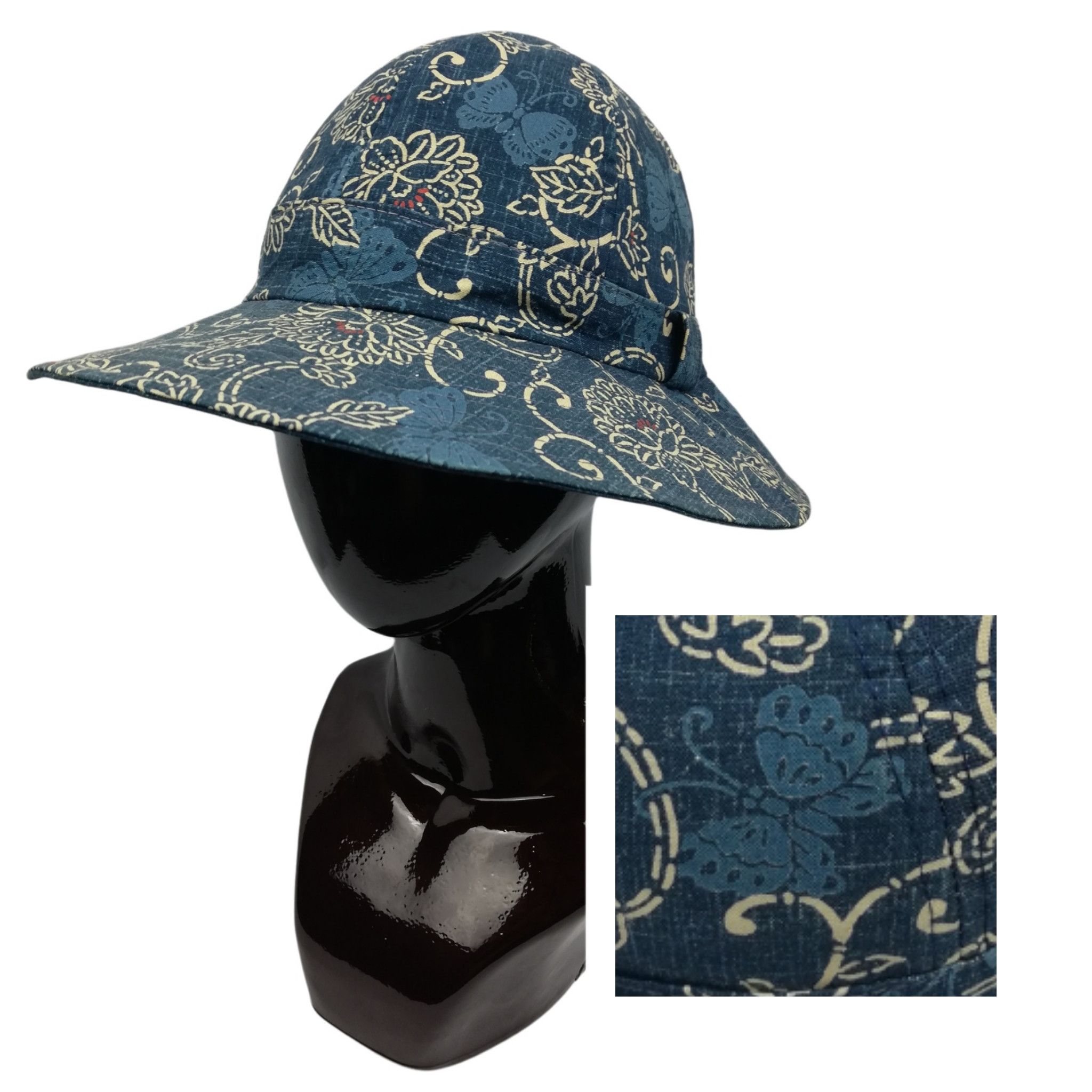 Indigo 🔥MEGA! Design Iconic Style Visvim Kofu ICT Dome Bucket Hat | Grailed