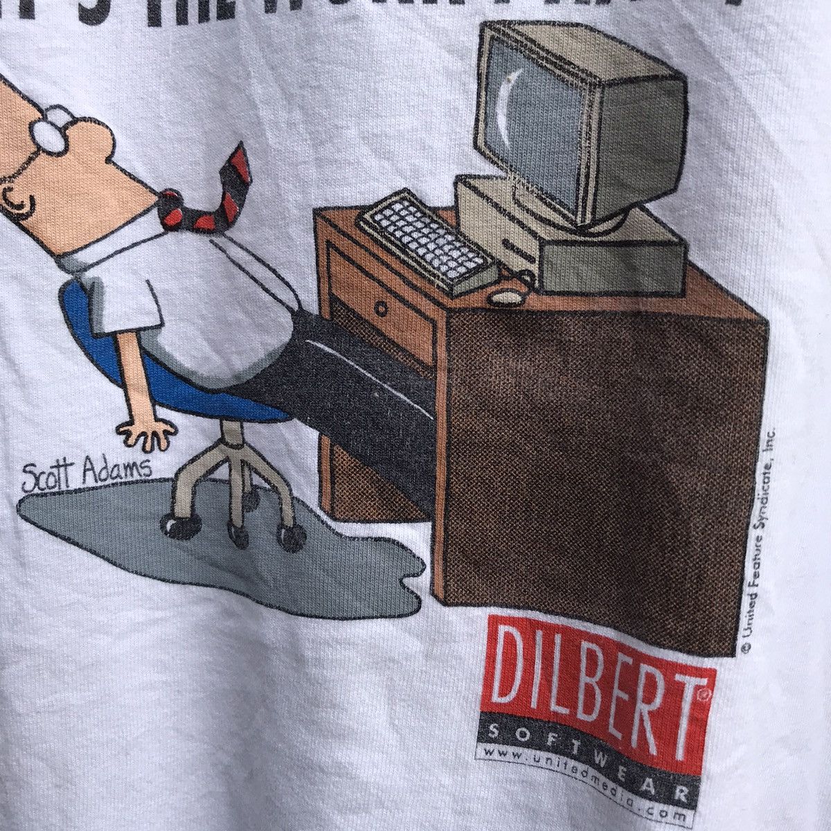 Cartoon Network Vintage 90s DILBERT i love my job graphic tee software Size US L / EU 52-54 / 3 - 3 Thumbnail
