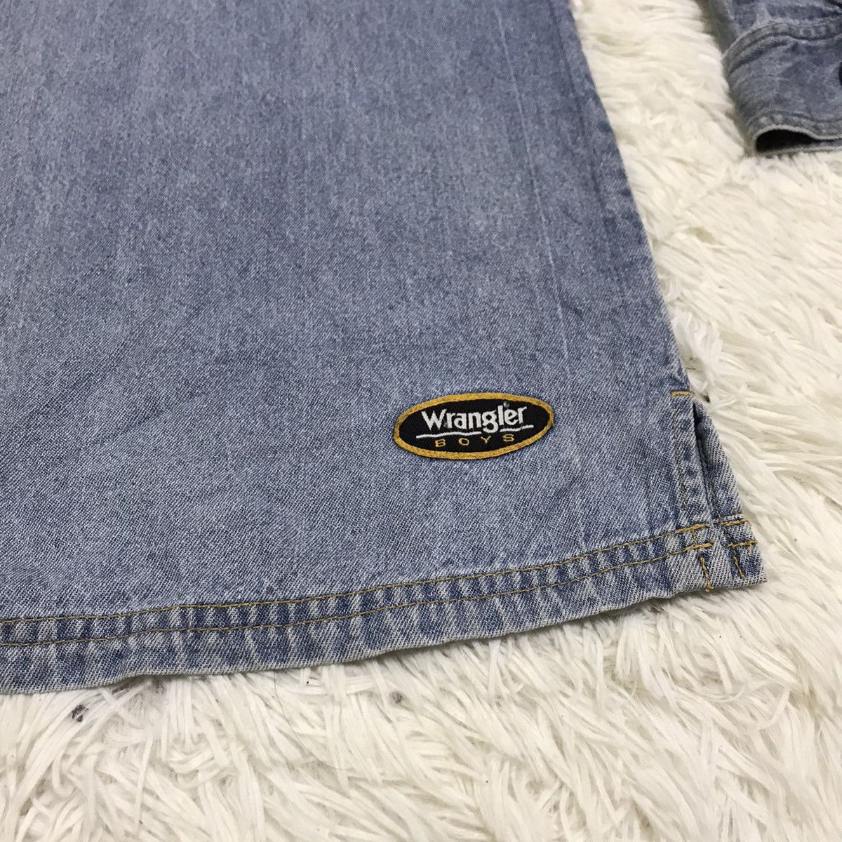 Japanese Brand WRANGLER EMBROIDERY BIGLOGO REPRODUCTION DENIM JACKET Size US M / EU 48-50 / 2 - 10 Thumbnail