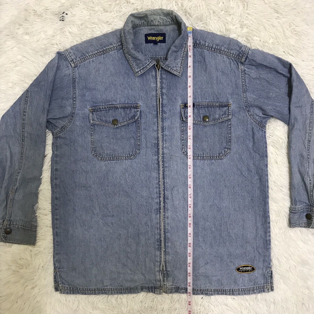 Japanese Brand WRANGLER EMBROIDERY BIGLOGO REPRODUCTION DENIM JACKET Size US M / EU 48-50 / 2 - 15 Thumbnail