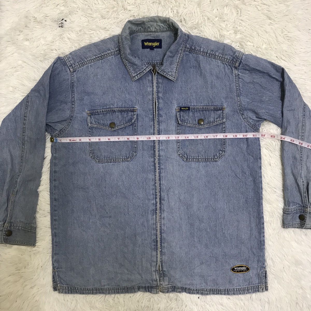 Japanese Brand WRANGLER EMBROIDERY BIGLOGO REPRODUCTION DENIM JACKET Size US M / EU 48-50 / 2 - 14 Thumbnail
