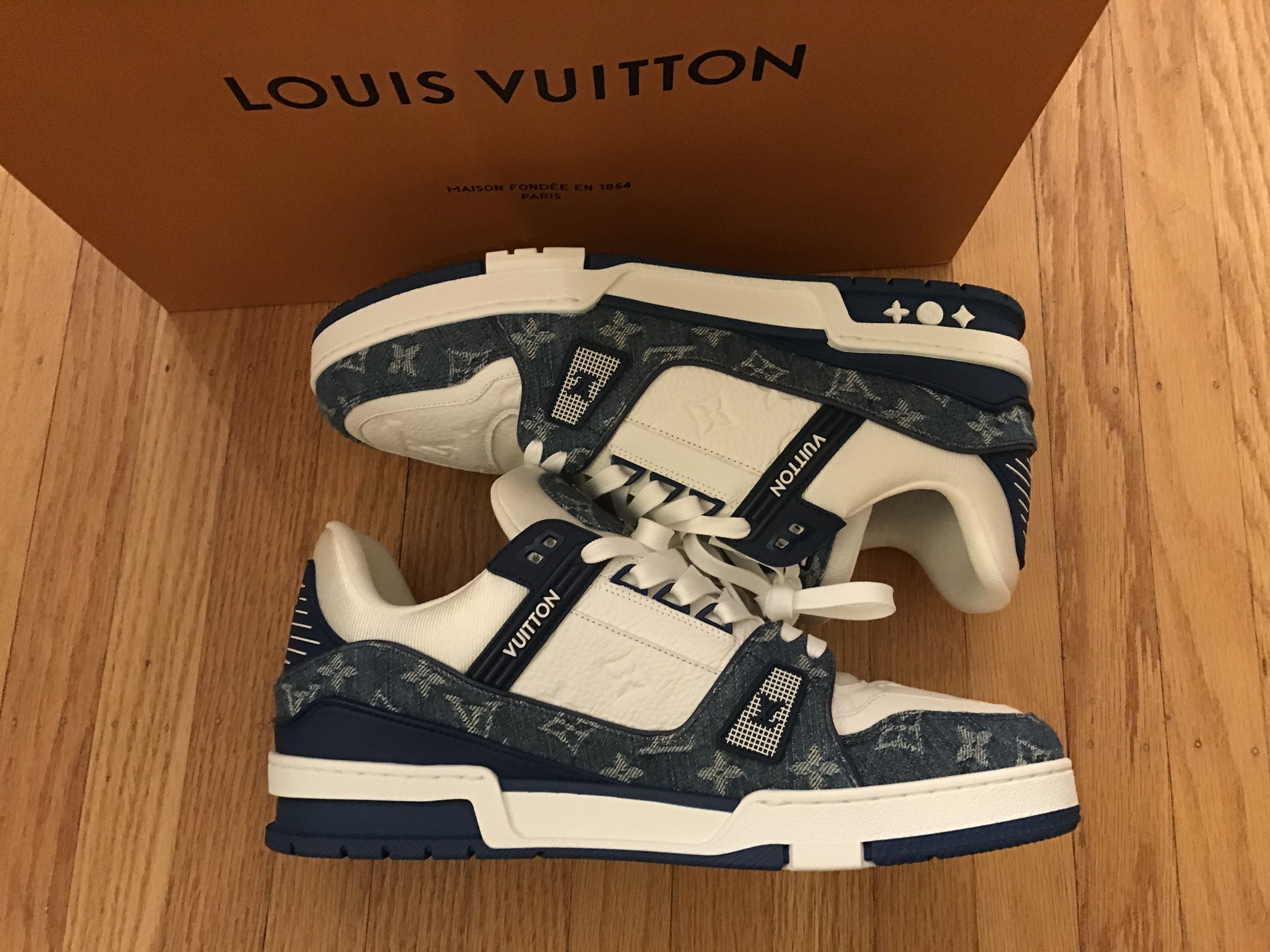 Louis Vuitton Trainer Sneaker Denim Monogram