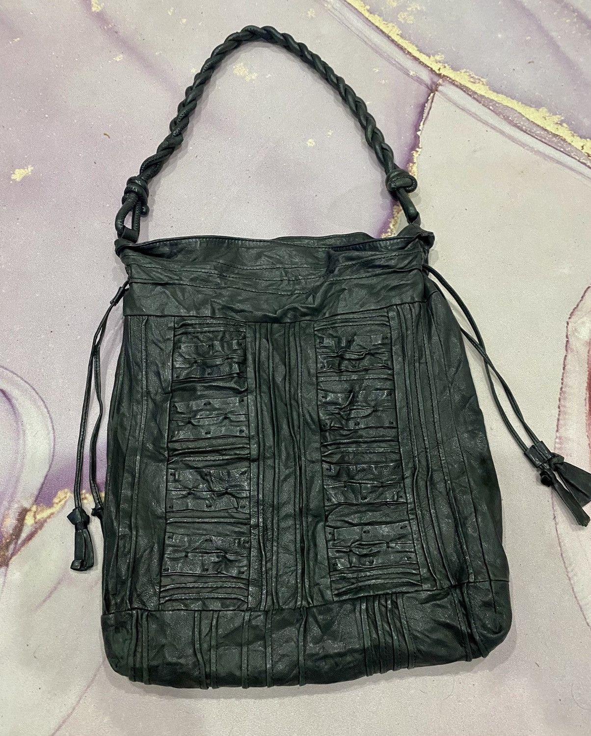 Designer × Leather Made on earth leather sling bag(by david 