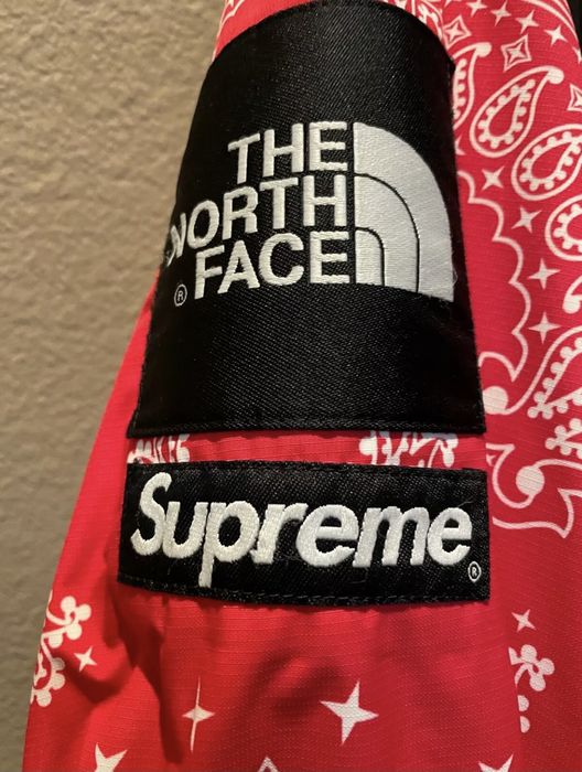 Supreme FW14 Supreme TNF Bandana Mountain Jacket Red Size