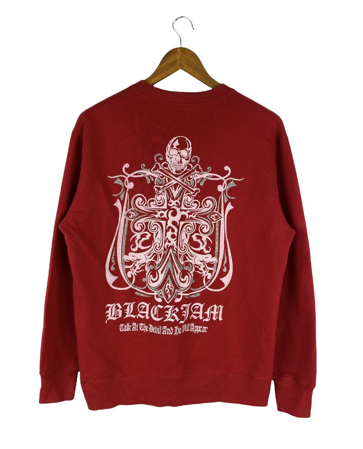 Japanese Brand 🔥SALE🔥BLACKFAM BLACKJAM SKULL DESIGN SWEATSHIRT Size US M / EU 48-50 / 2 - 1 Thumbnail