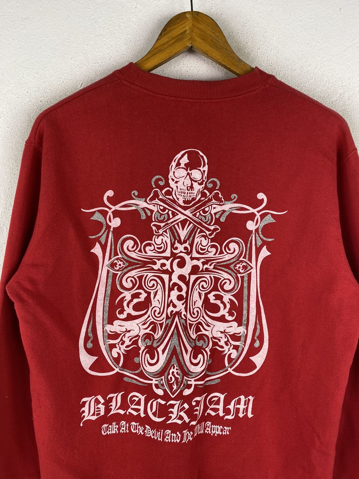 Japanese Brand 🔥SALE🔥BLACKFAM BLACKJAM SKULL DESIGN SWEATSHIRT Size US M / EU 48-50 / 2 - 5 Thumbnail