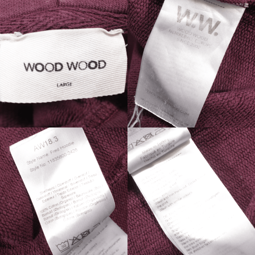Wood Wood AW18.3 "Fan Club" Fred Hoodie Size US L / EU 52-54 / 3 - 8 Thumbnail