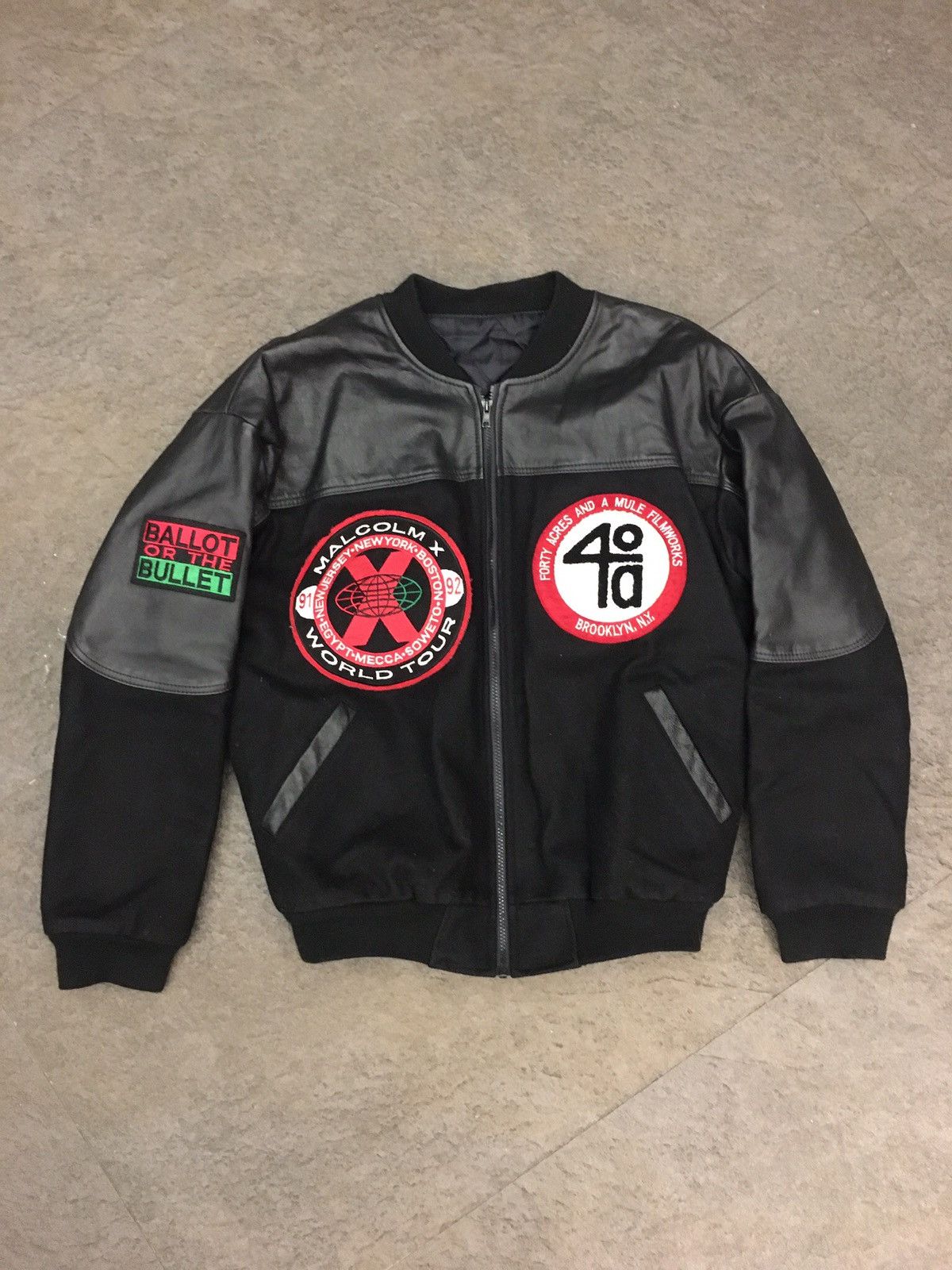 Supreme 40 Acres Malcolm X Varsity Jacket (SS25) - $588