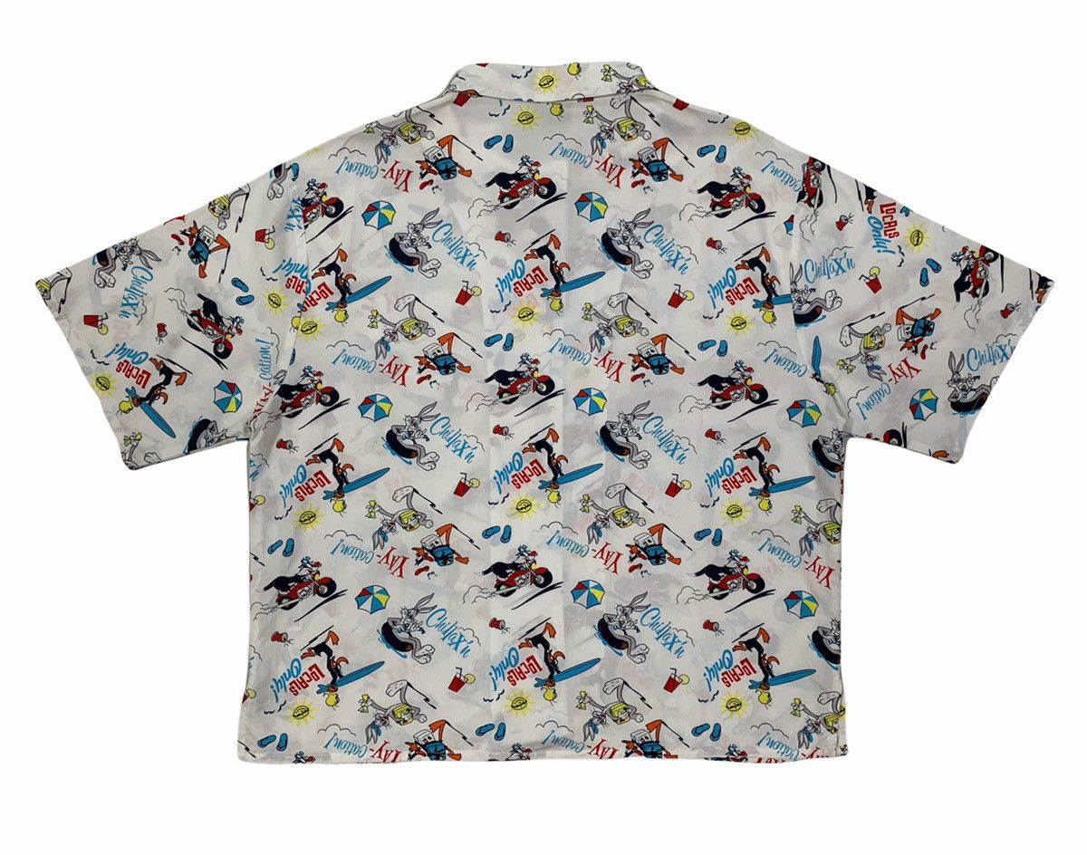 Warner Bros 🔥 Vintage Looney Tunes Graphic Hawaiian Camp collar Shirts Size US L / EU 52-54 / 3 - 2 Thumbnail
