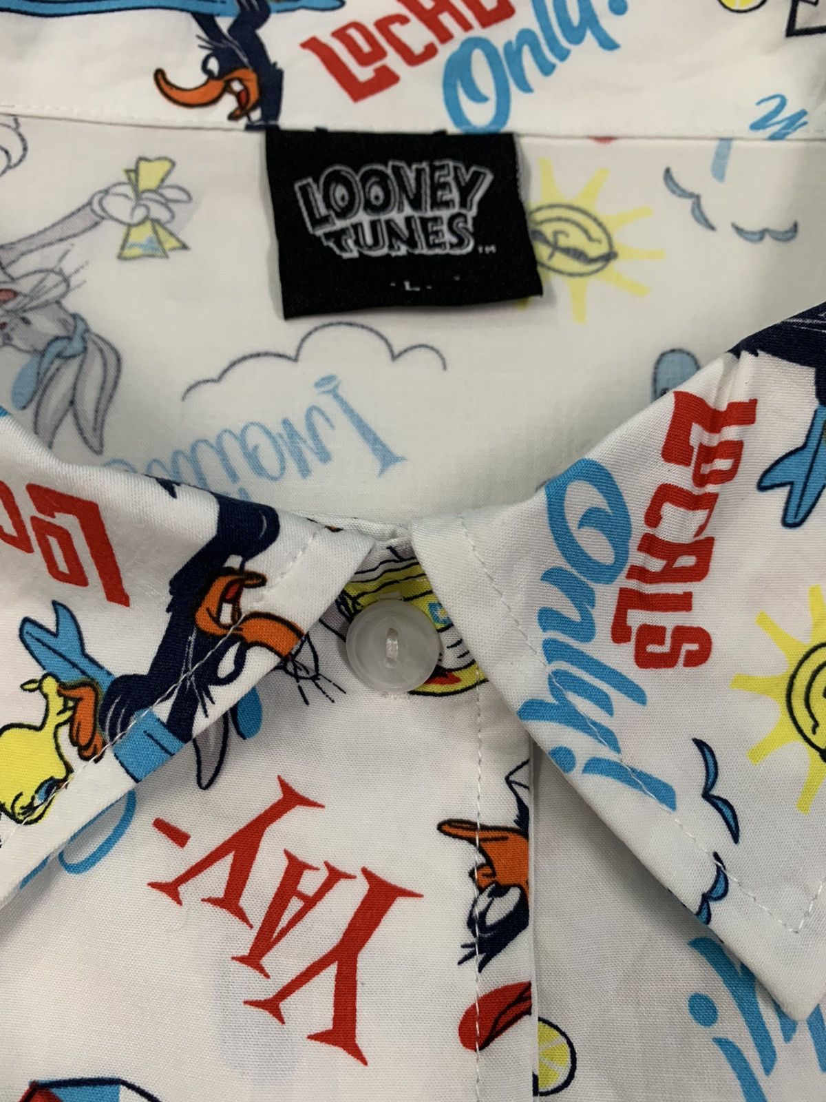 Warner Bros 🔥 Vintage Looney Tunes Graphic Hawaiian Camp collar Shirts Size US L / EU 52-54 / 3 - 5 Thumbnail