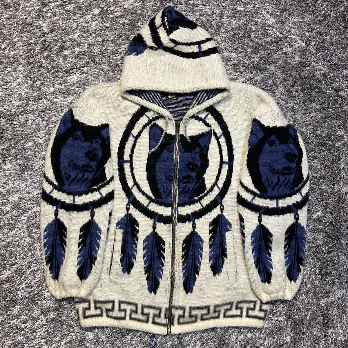 Vintage ARCHIVE KAPITAL STYLE 1990s RARE WULF SHERPA JACKET - № 2132 Size US L / EU 52-54 / 3 - 1 Thumbnail