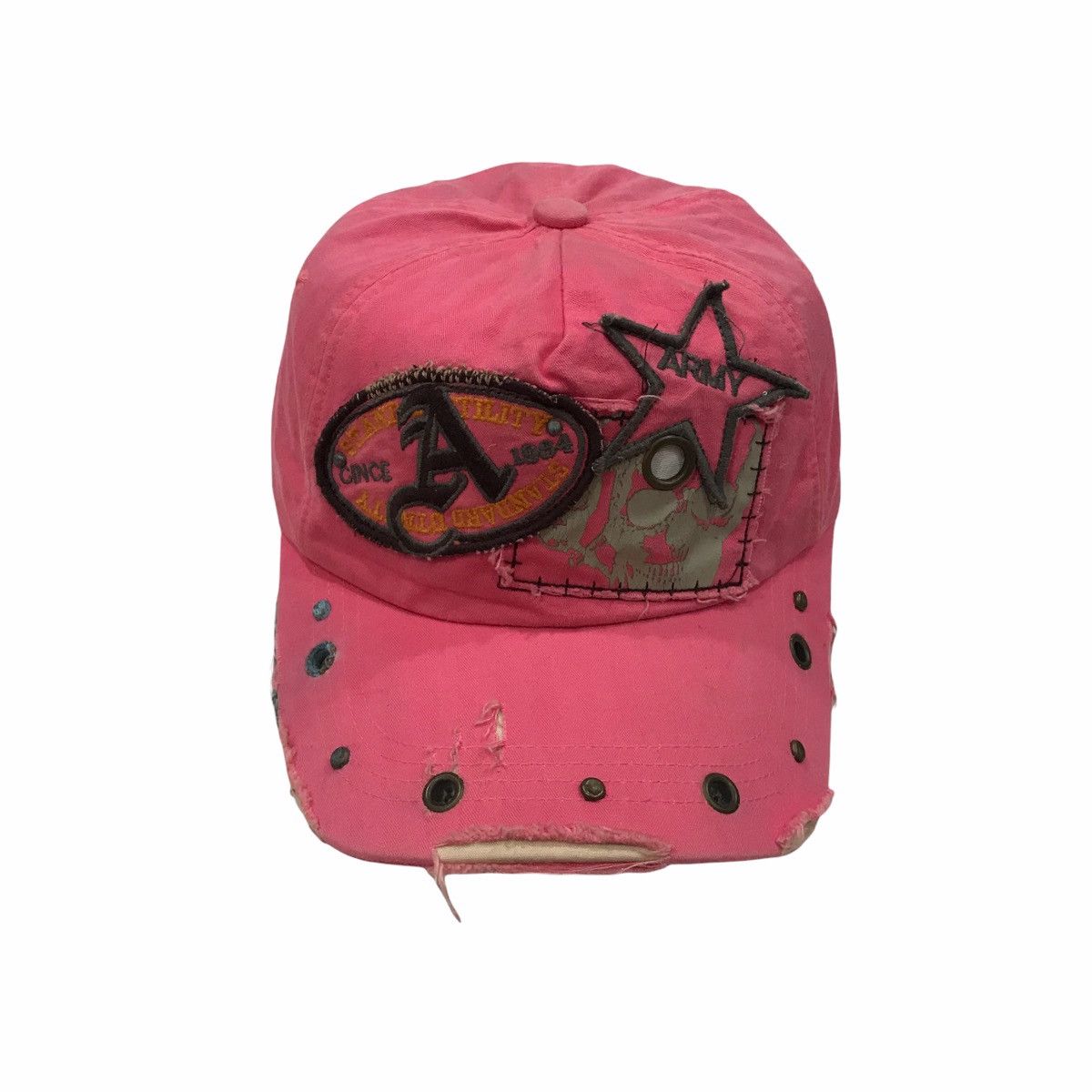 Designer Army Standard Utility Skull Distressed Hats Caps Size ONE SIZE - 1 Thumbnail