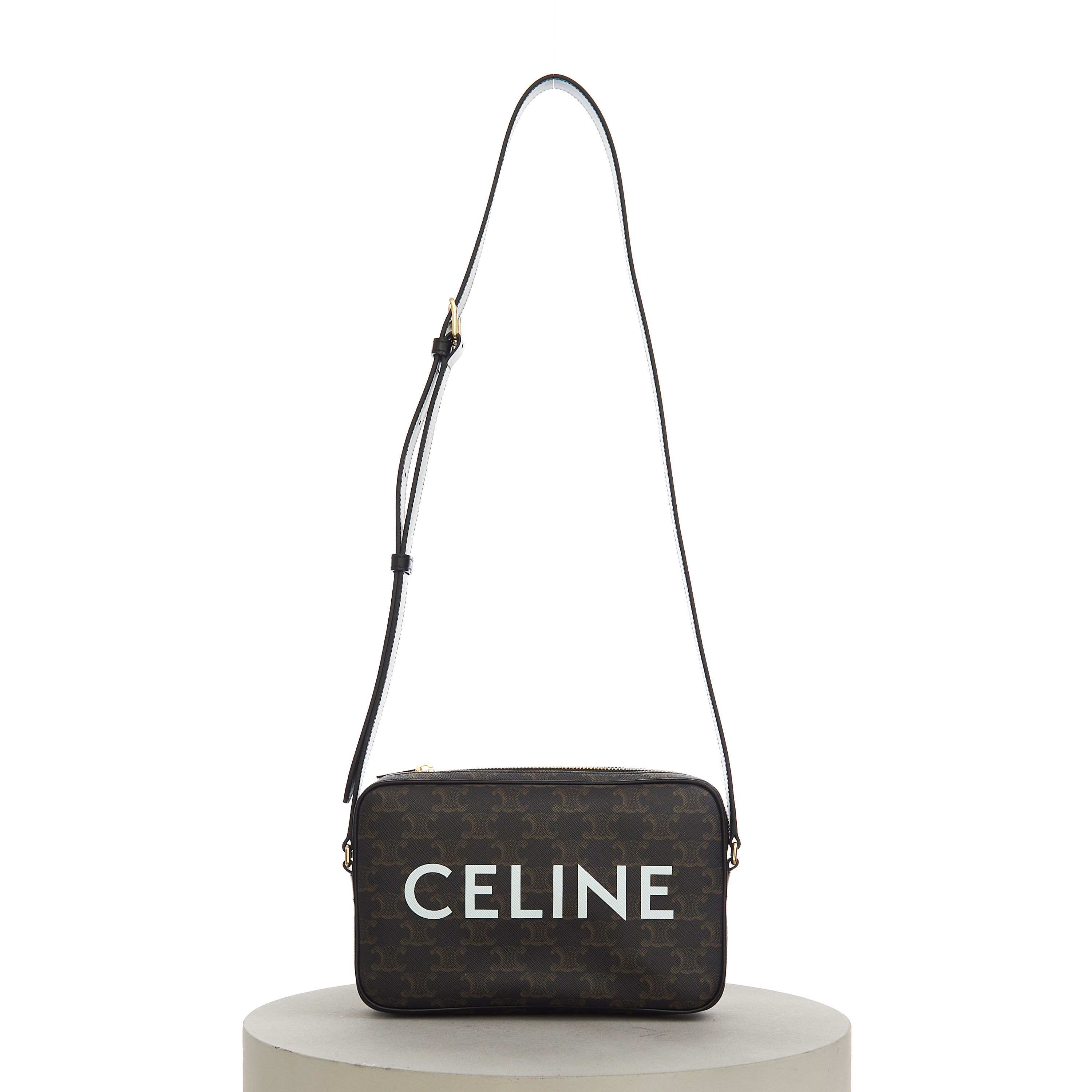 Celine Medium Messenger Bag In Triomphe Canvas With Celine Print Grailed