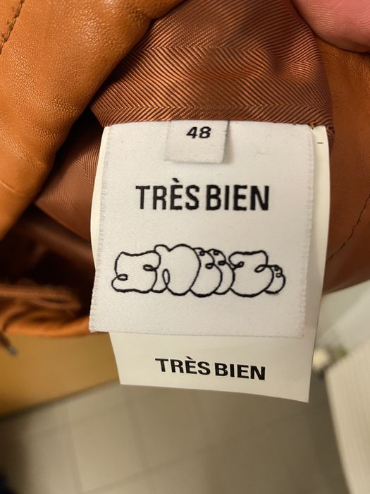 Tres Bien Tres bien x sneeze magazine leather Anorak jacket | Grailed