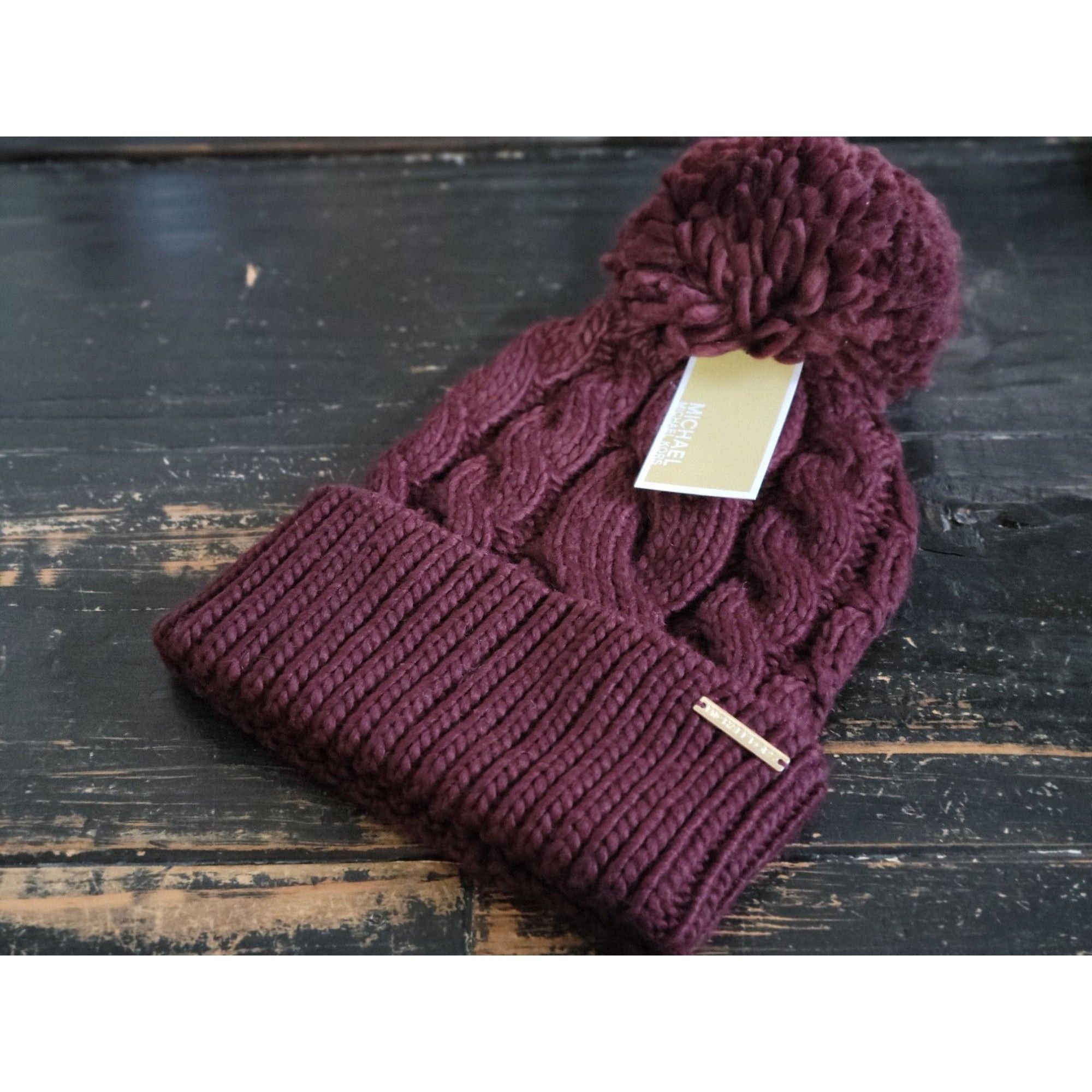 Michael Kors Wine Ribbed Beanie Michael Kors MICHAEL KORS Ribbed Knit Cuff Beanie | Grailed main image 3