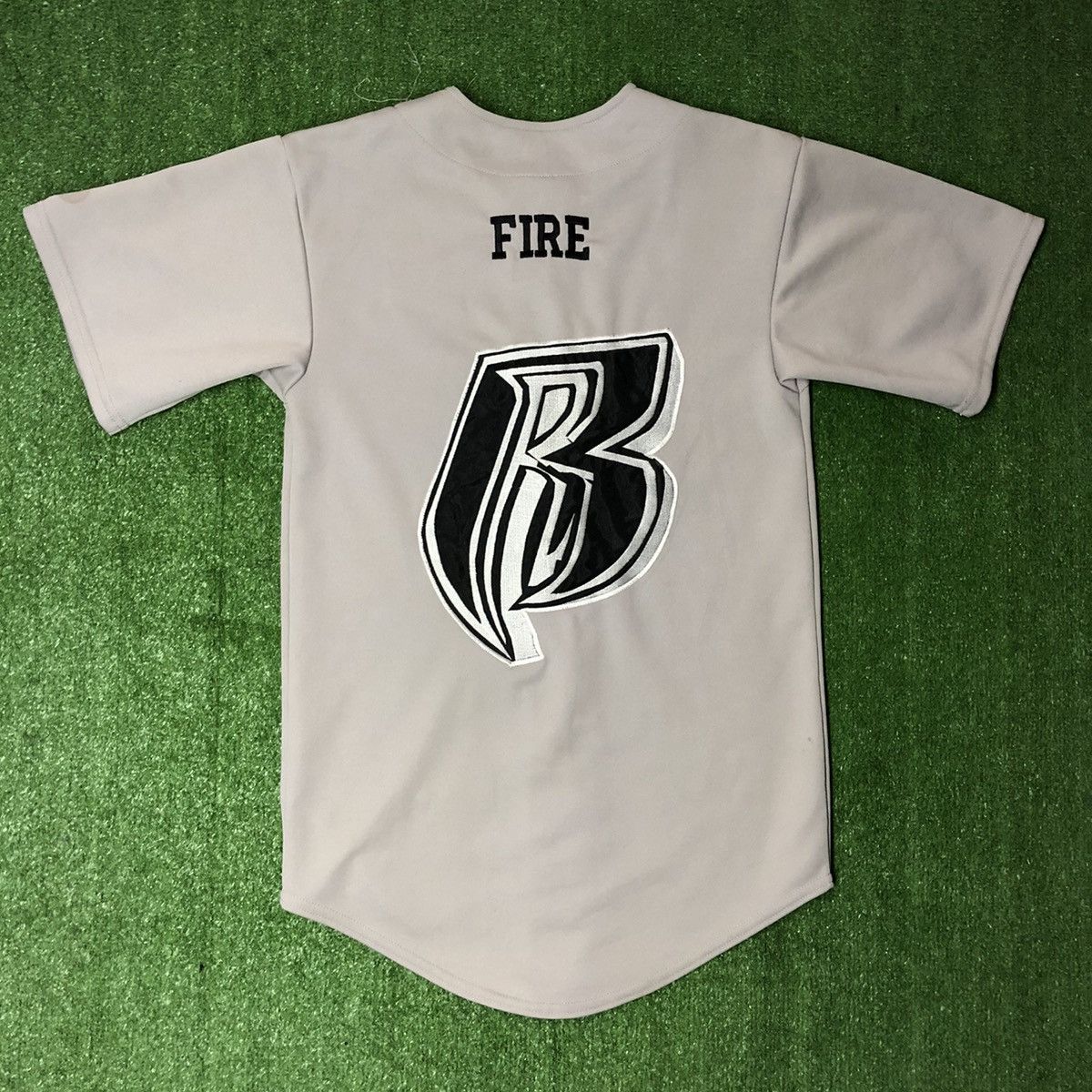 Leather Baseball Jersey - B/W Unisex - Ruff Ryders