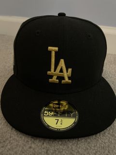EXCLUSIVE LOS ANGELES DODGERS FITTED HAT SCRIPT CHROME 40TH PATCH CLUB 7  1/2 - Body Logic