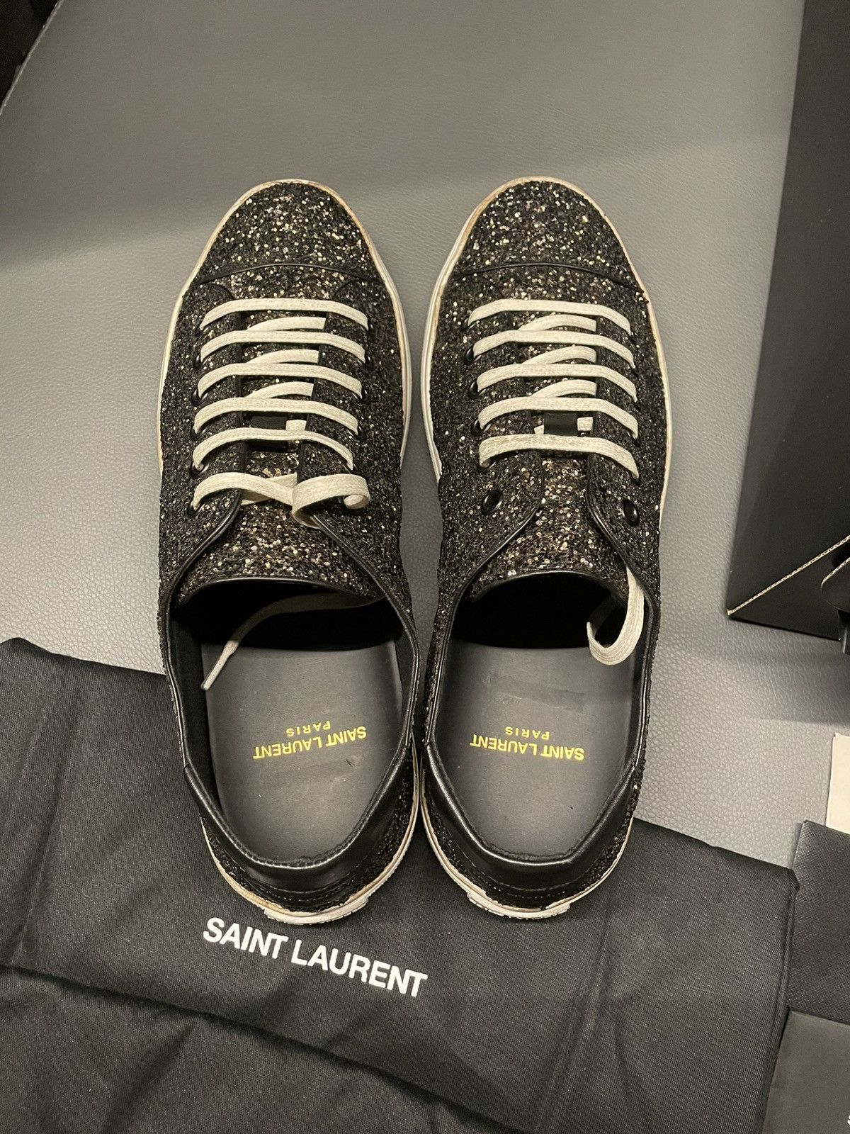 Hedi Slimane × Saint Laurent Paris × Yves Saint Laurent Brand NEW Super Runway Glitter Saint Laurent Sneaker Size US 11 / EU 44 - 18 Thumbnail