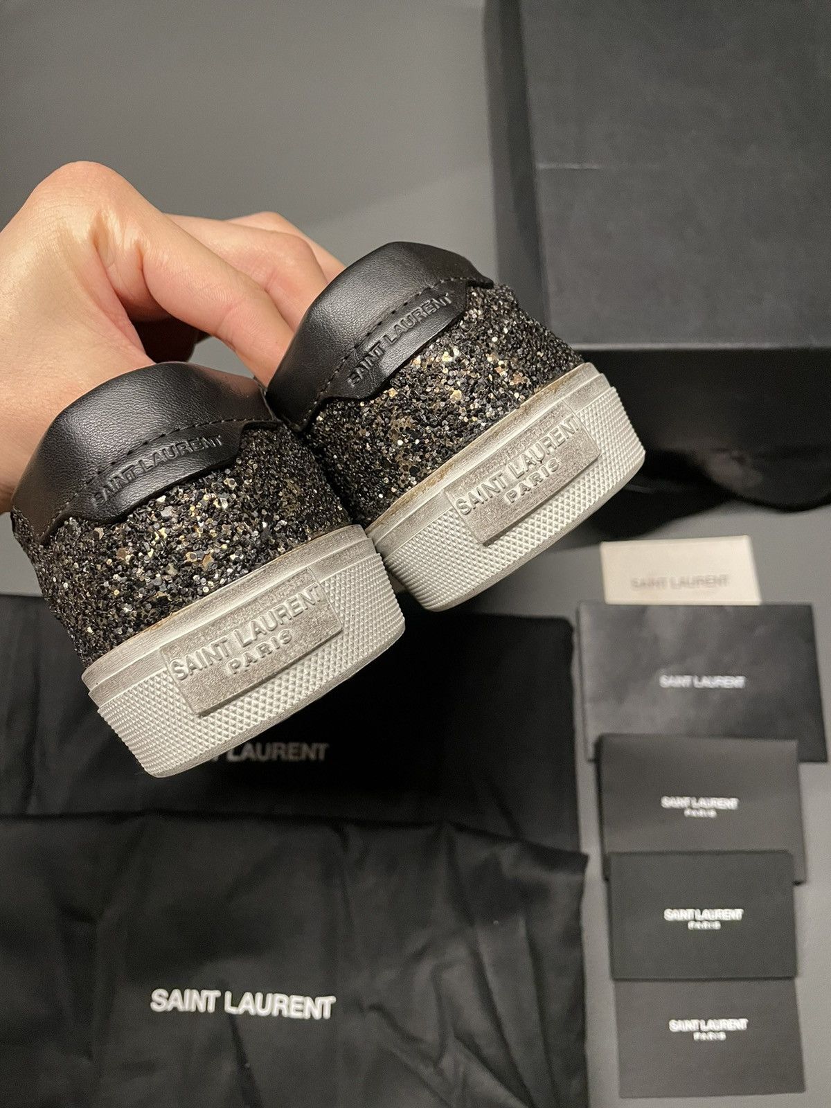 Hedi Slimane × Saint Laurent Paris × Yves Saint Laurent Brand NEW Super Runway Glitter Saint Laurent Sneaker Size US 11 / EU 44 - 14 Thumbnail