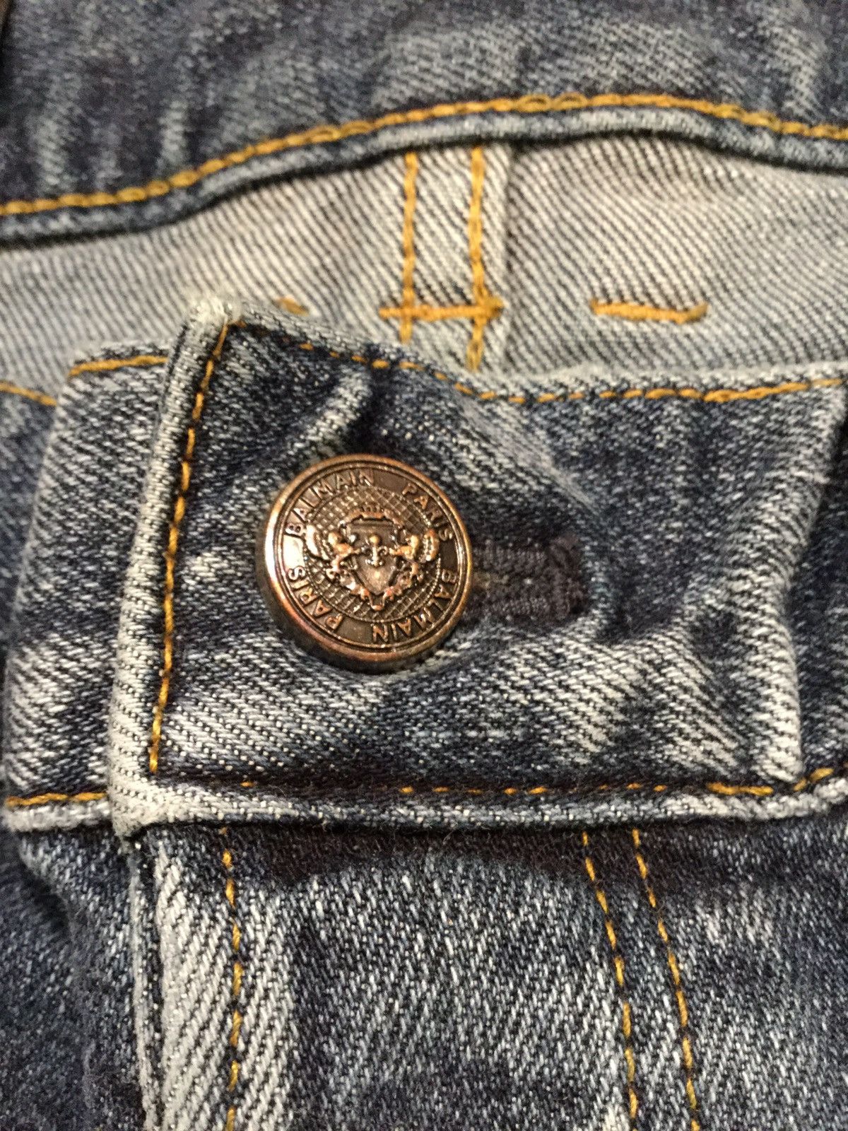 Balmain BALMAIN PARIS TAPERED MOTO DENIM SKINNY JEANS Size US 29 - 6 Thumbnail