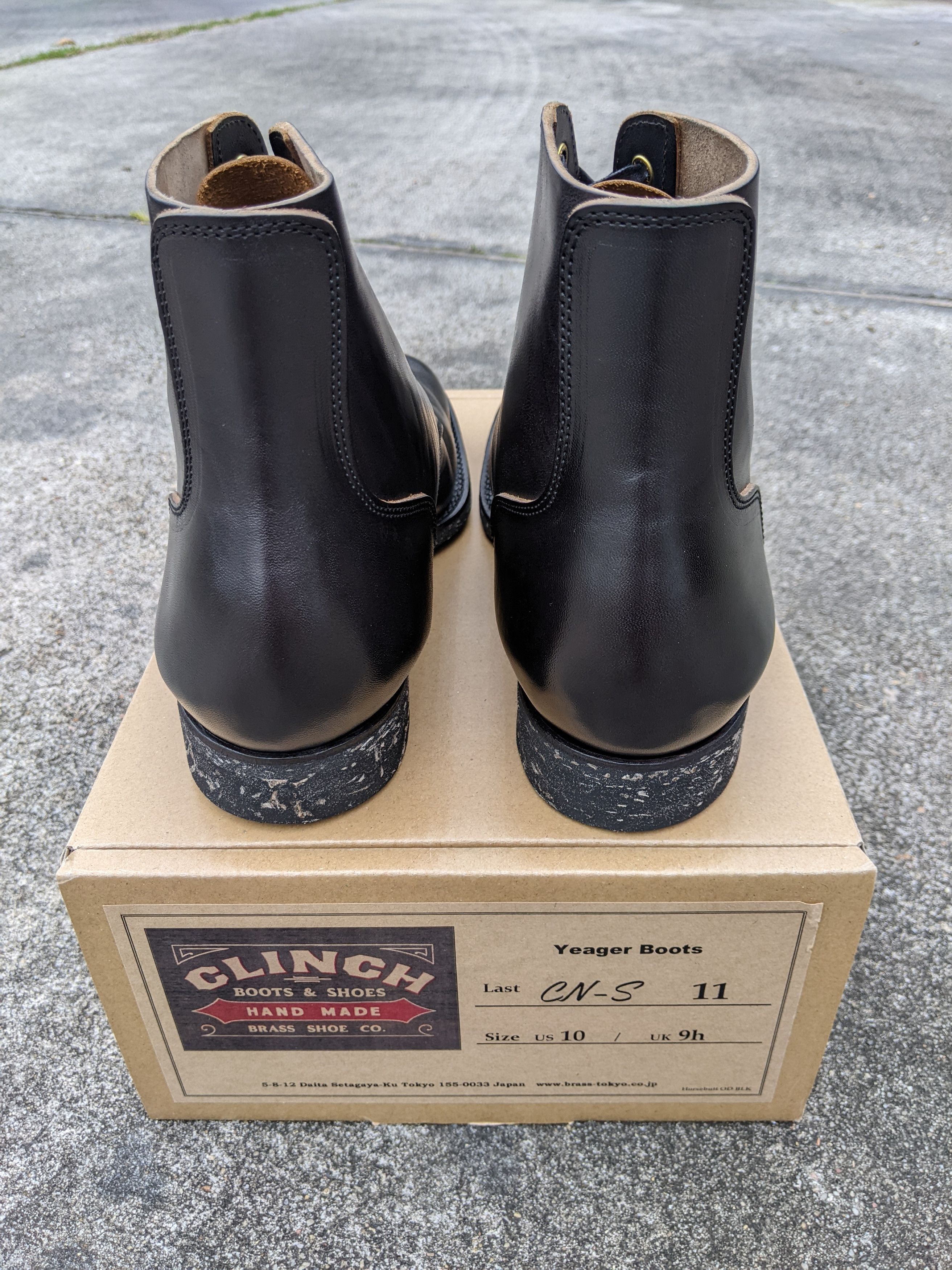 Japanese Brand Clinch Black Overdyed Horsebutt Yeager Boots Japanese Brand Clinch Black Overdyed Horsebutt Yeager Boots