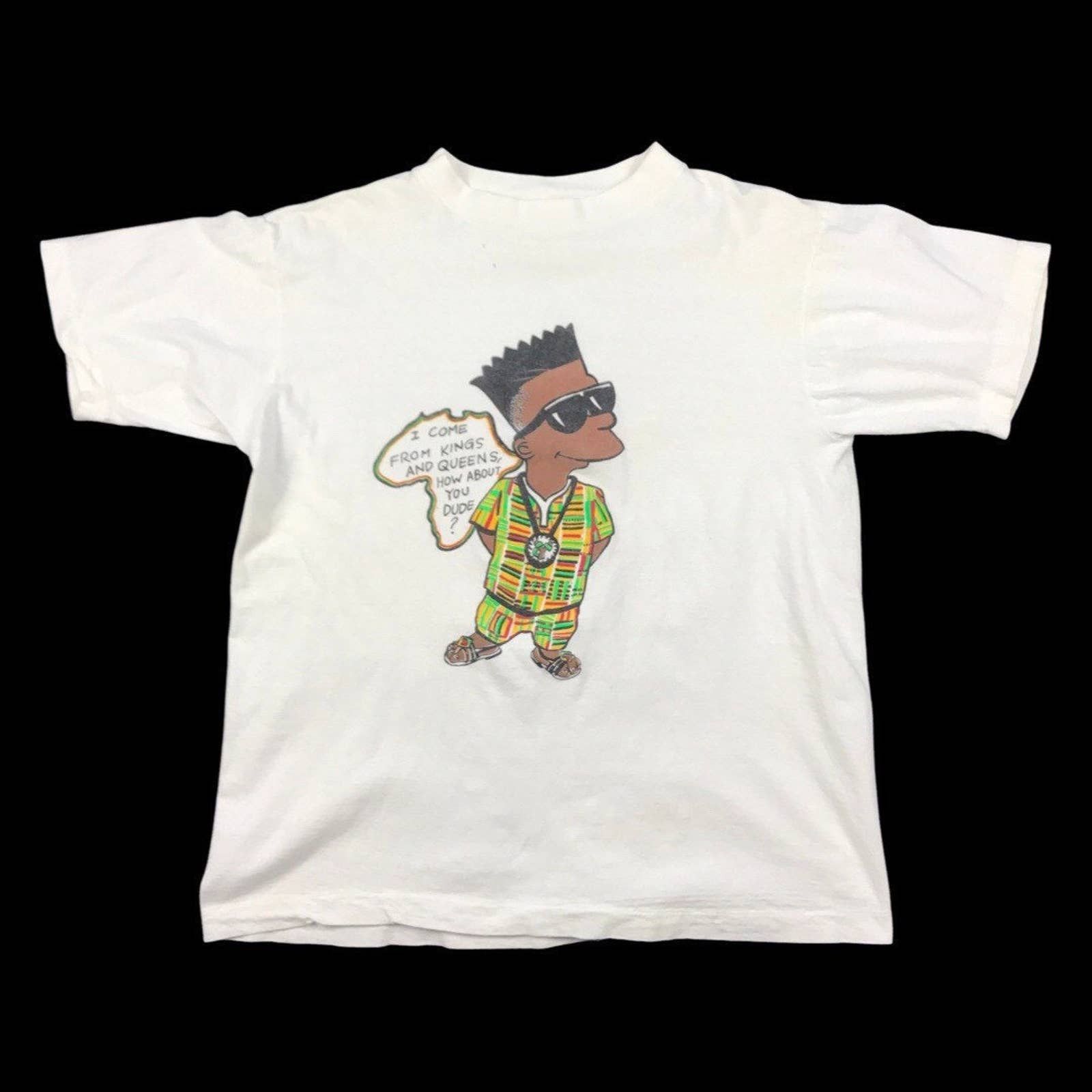 Vintage Vintage Black Bart Simpson Africa 90's t-shirt size