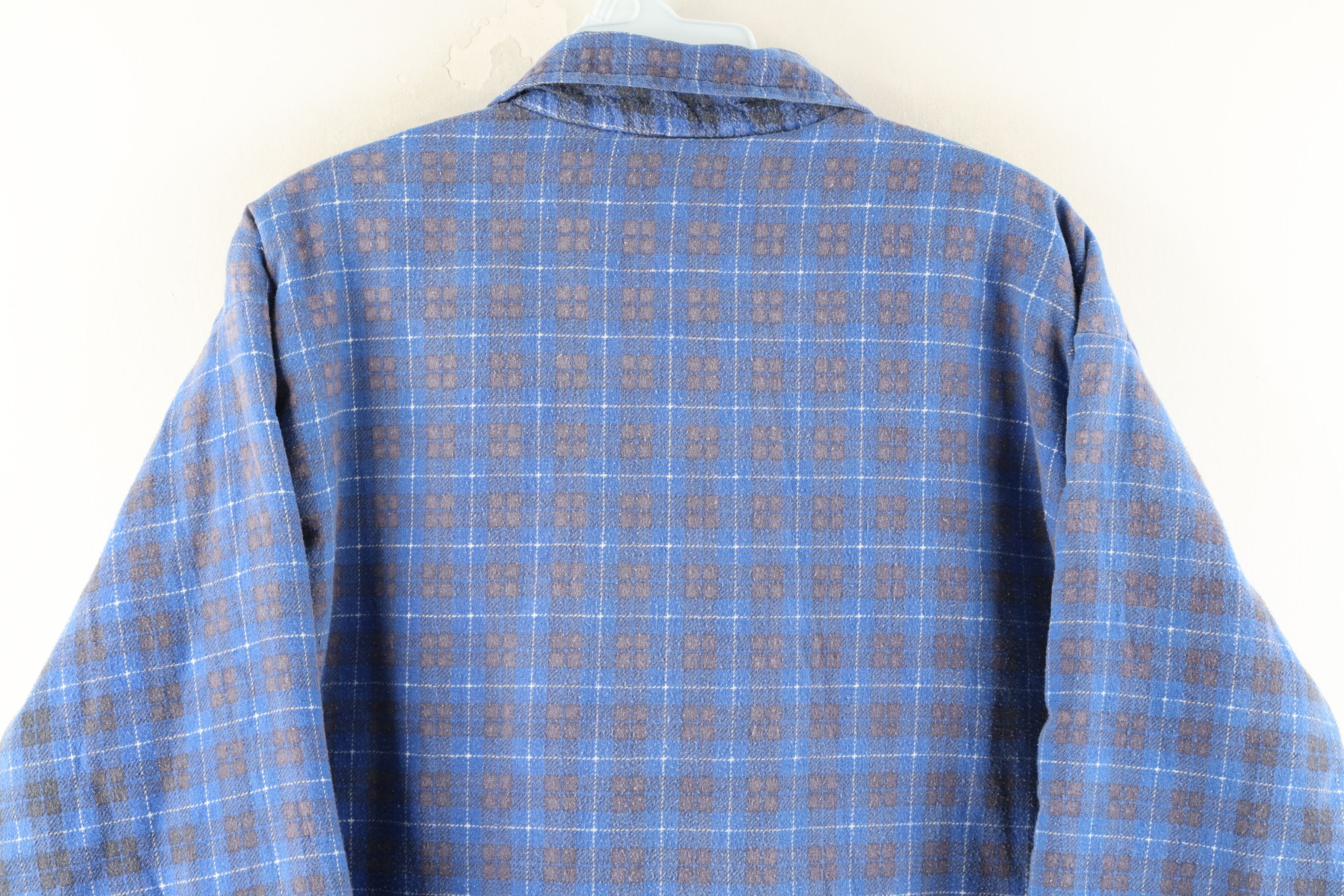 Vintage Vintage 80s Lee Thrashed Double Pocket Flannel Shirt Jacket Size US L / EU 52-54 / 3 - 7 Thumbnail