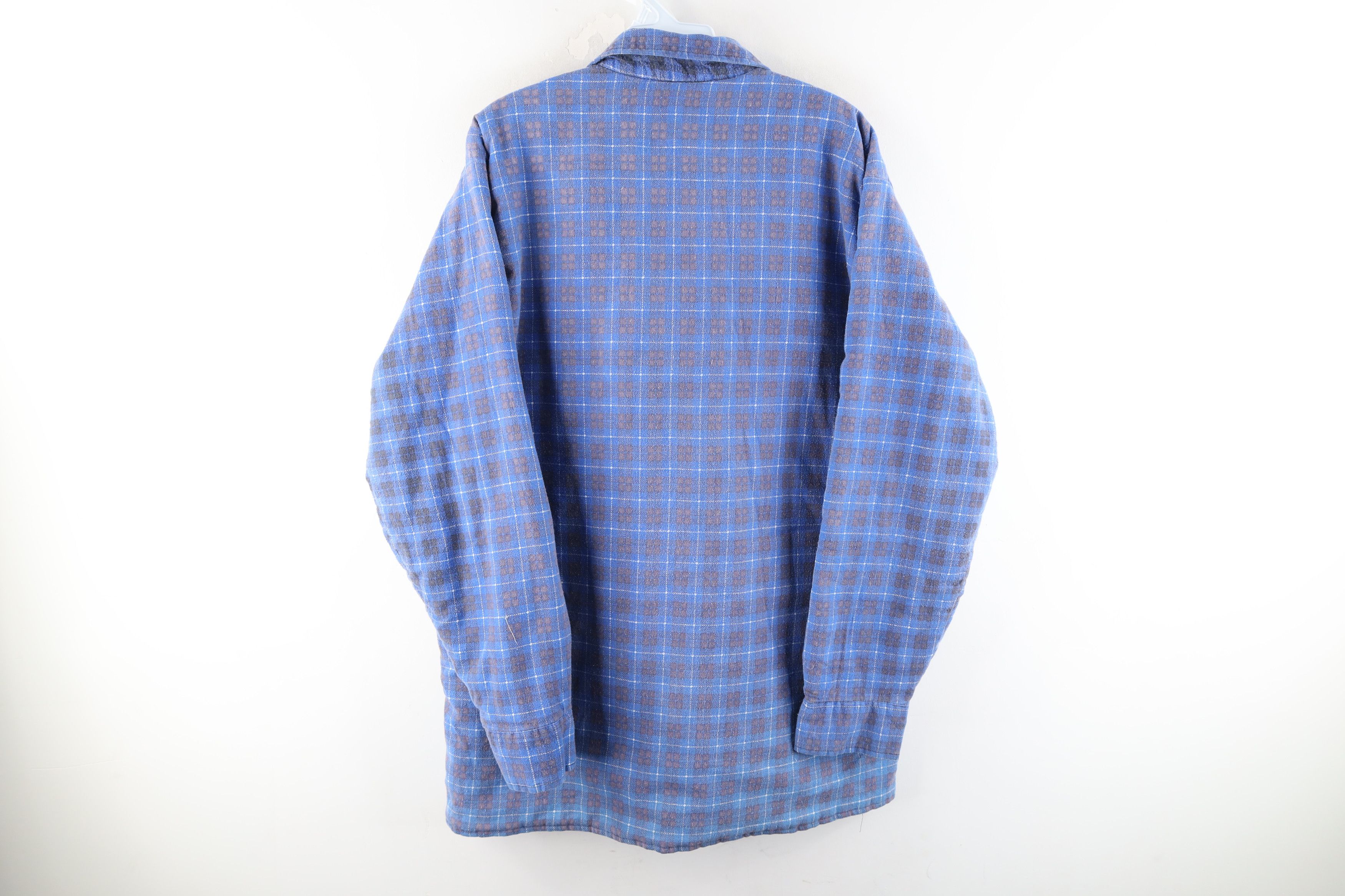 Vintage Vintage 80s Lee Thrashed Double Pocket Flannel Shirt Jacket Size US L / EU 52-54 / 3 - 6 Thumbnail