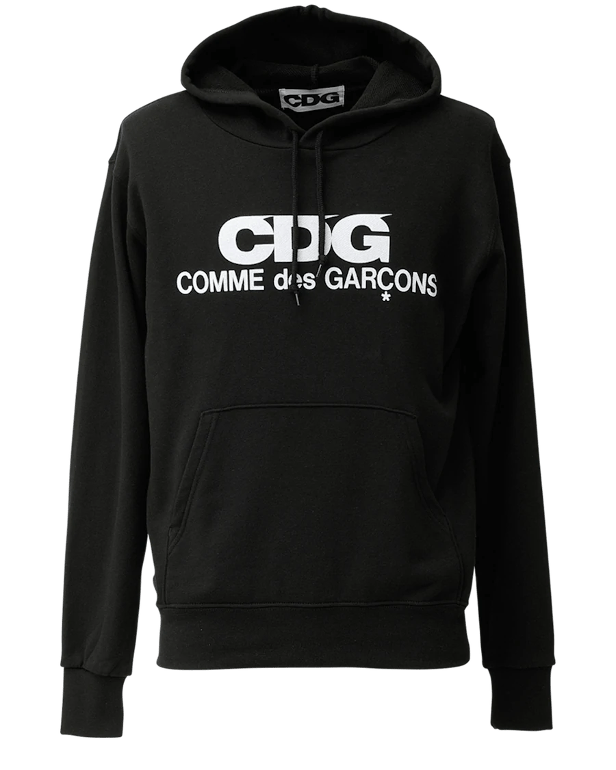 COMME des GARÇONS ロゴバンド 黒 Comme des Garçons Huge Logo Half-Zip black wallet
