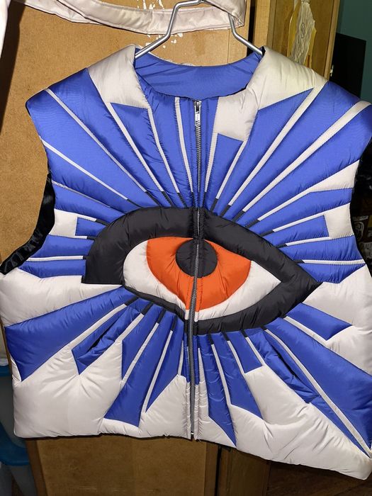 Designer House of Errors All Seeing Eye Puffer Vest w/ tote bag | Grailed