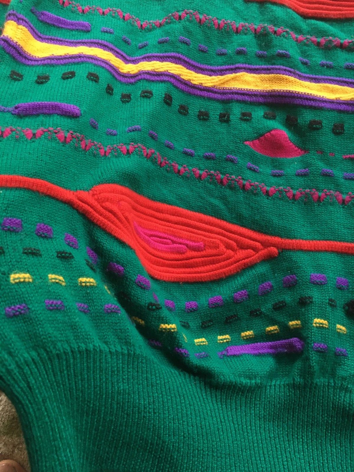 Aran Isles Knitwear × Other 📌Vintage ENRICODOMANI Pullover Stripe Pureknit Like Coogi Size US M / EU 48-50 / 2 - 5 Thumbnail