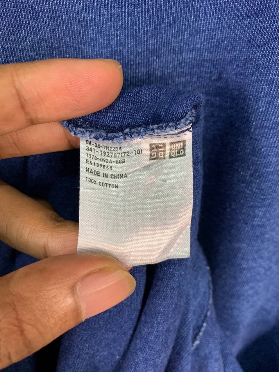 Uniqlo Uniqlo Indigo Blue Dyed Plain Tee Size US XL / EU 56 / 4 - 5 Thumbnail