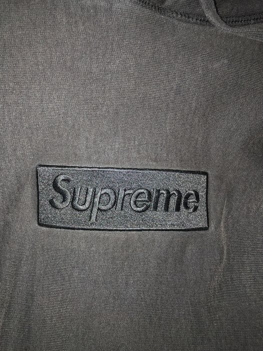 Supreme Supreme Black Tonal Box Logo Hoodie FW14 | Grailed