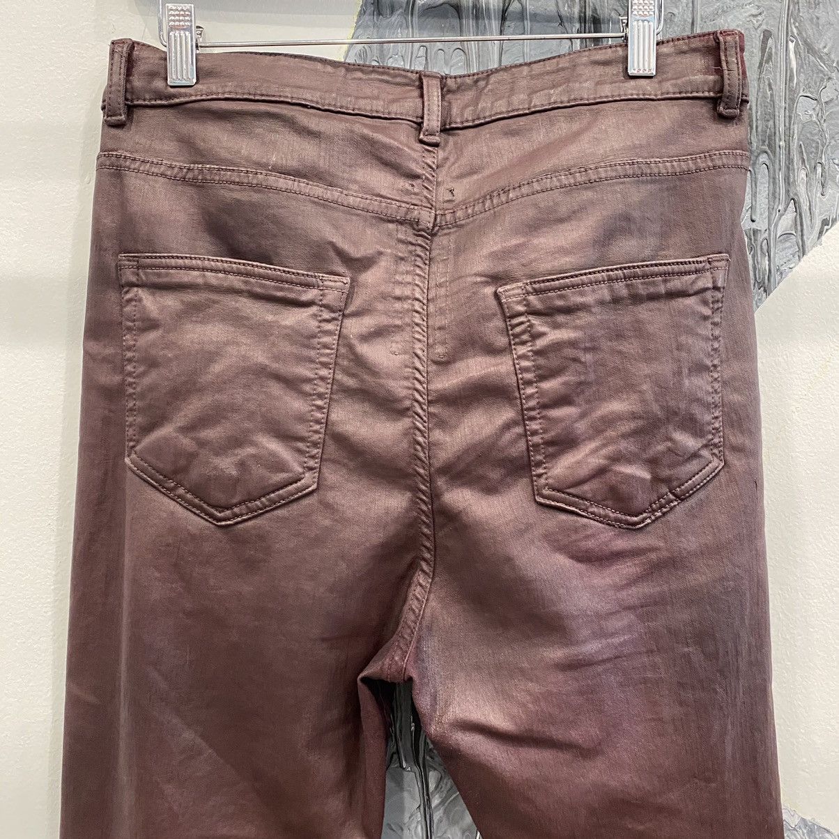 Rick Owens Drkshdw Maroon wax denim with tags Size US 31 - 4 Thumbnail