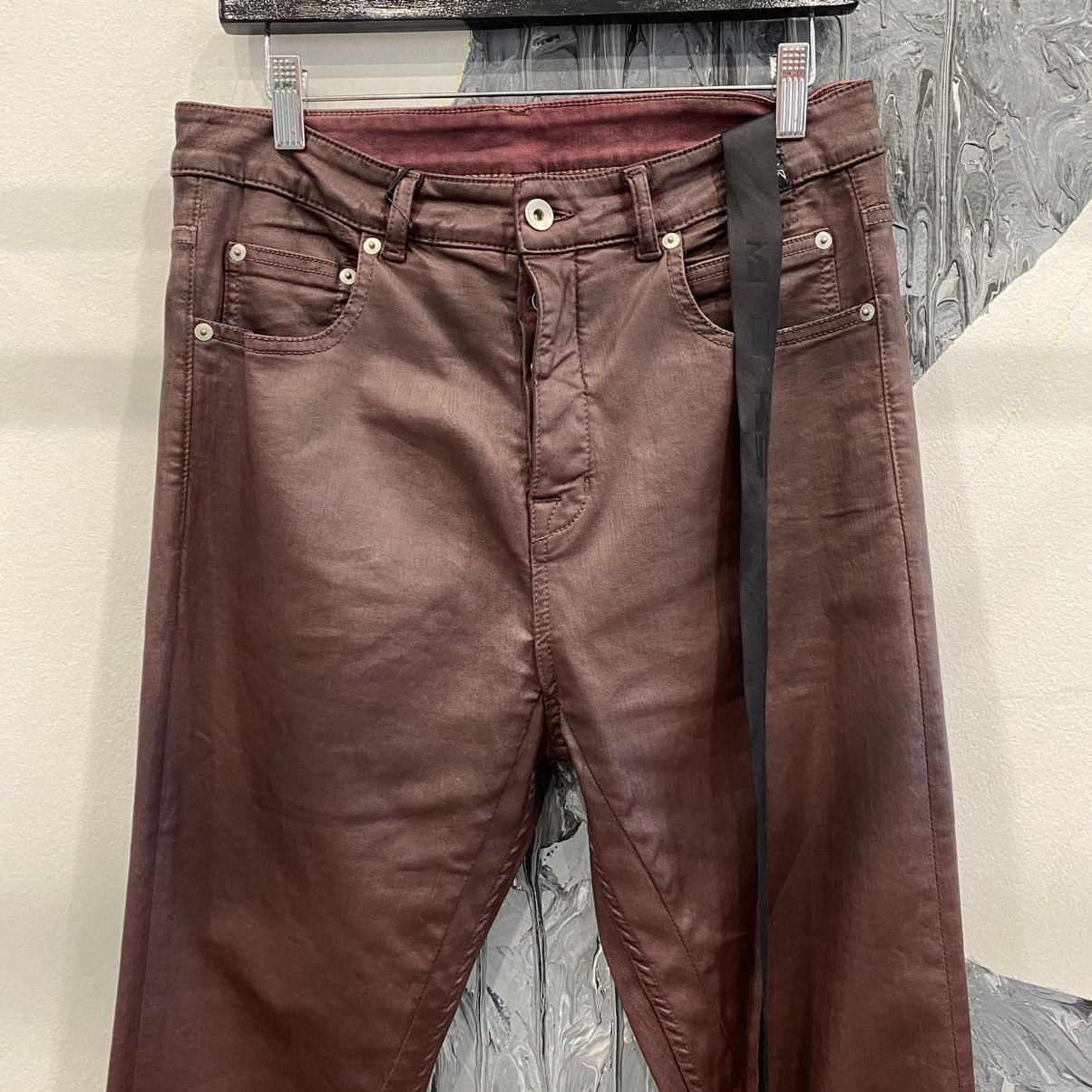 Rick Owens Drkshdw Maroon wax denim with tags Size US 31 - 9 Thumbnail