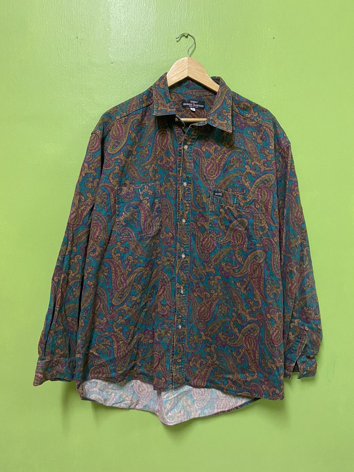 Guess Vintage Guess X Georges Marciano Long sleeve Shirt Pattern | Grailed